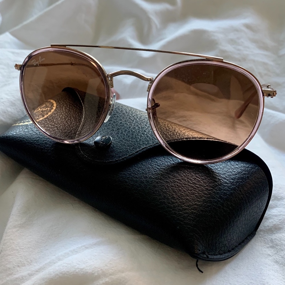 Ray-Ban Round Double Bridge Polished Pink